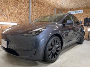 Tesla ModelY （テスラモデルY）新車 FEYNLABヒールプラス、ホイールコーティング他フルセラミックコーティング施工事例